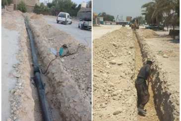 شروع عملیات اجرایی خط انتقال آبرسانی منطقه ورزشگاه شهر نخل تقی 