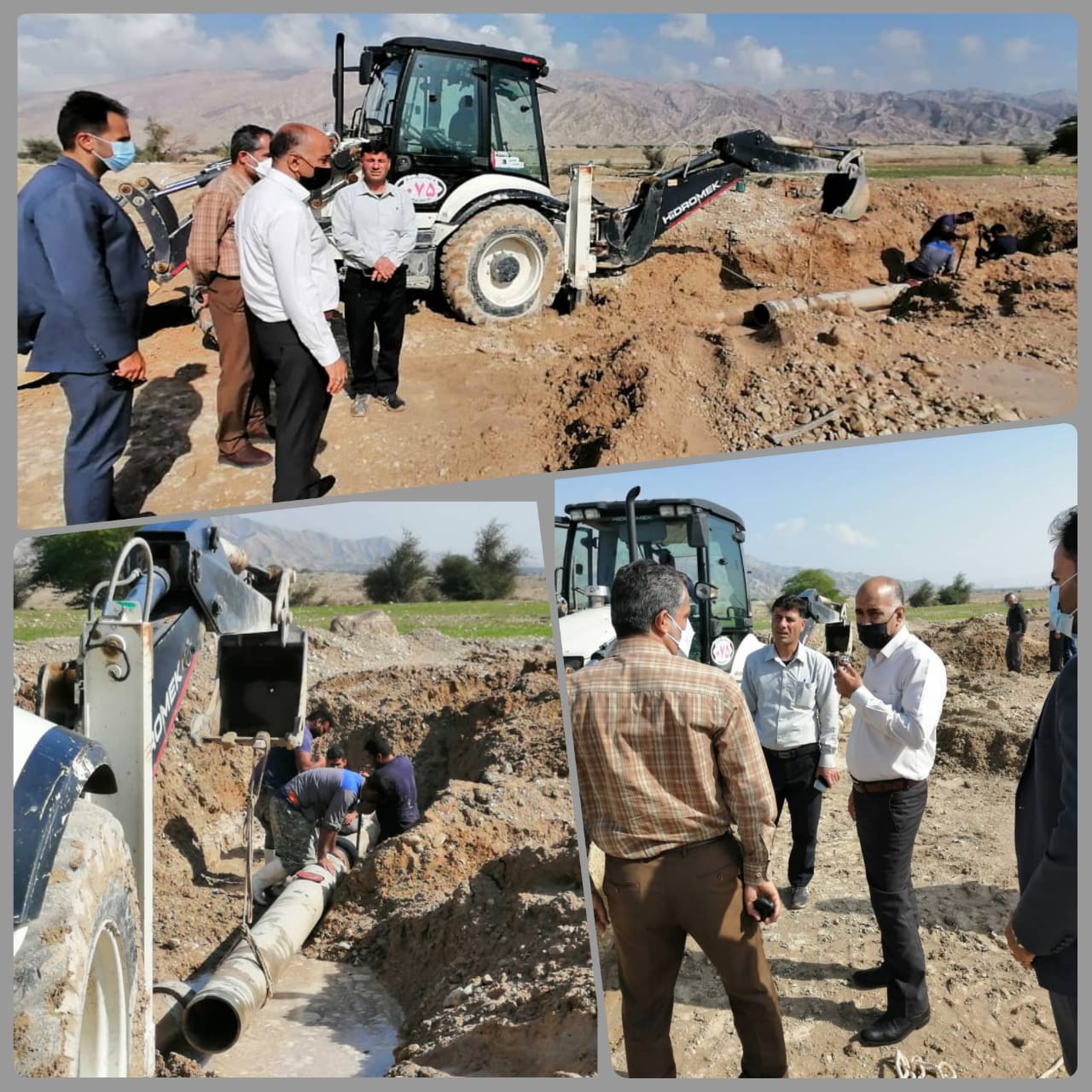 در پی بارش های اخیرشکستگی خطوط آبرسانی برخی شهرستان‌های استان بوشهر در حال بازسازی است