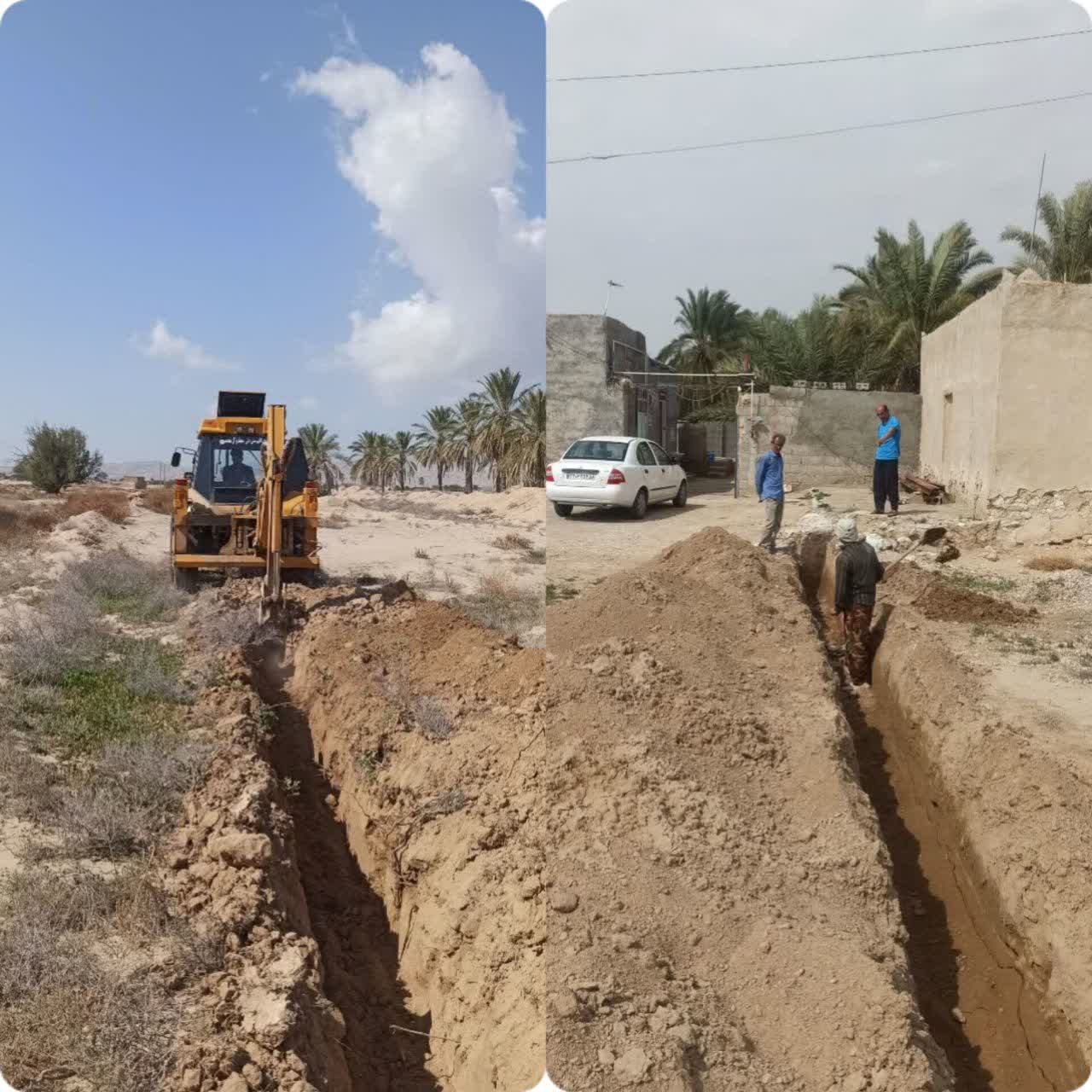 پروژه نوسازی شبکه توزیع آب روستای چاه حسین جمال به بهره‌برداری رسید