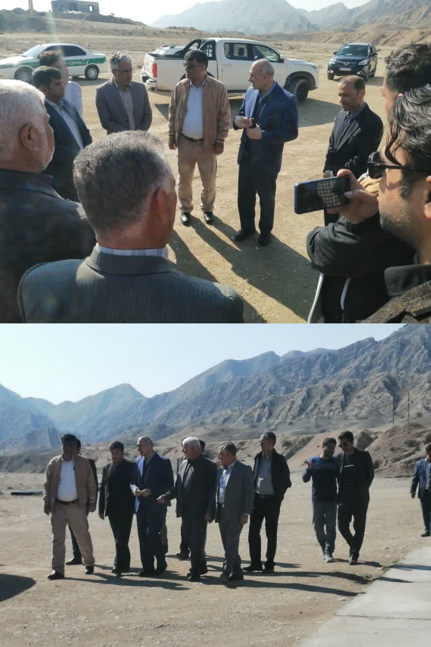 بازدید معاون عمرانی استاندار بوشهر و مدیرعامل آبفا از پروژه آبرسانی سد ارغون کلمه /خط انتقال آب  به مخزن کلمه دشتستان 95 درصد پیشرفت  دارد